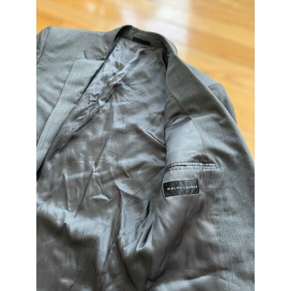 BLACK LABEL Ralph Lauren Wool Blazer Grey Size 42R Sport Coat Notch Lapel - Picture 1 of 14